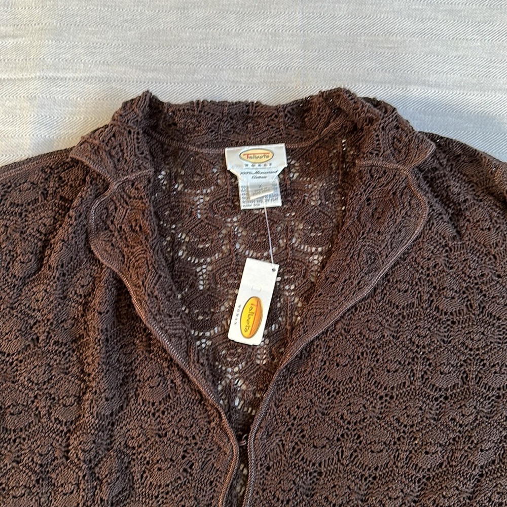 Talbots elegant crocheted sweater. NWT - Picture 3 of 8
